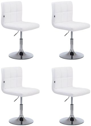 Clp Clp - Set De 4 Sillas Lounger Palma En Polipiel Blanco