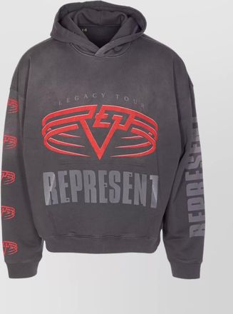 Represent cotton oversized printed hoodie