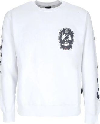 PROPAGANDA Witte Crewneck Sweatshirt met Print - Heren - Sweatshirts - Wit - M - Katoen - Hoodies & sweatvesten