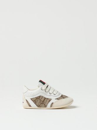 Gucci Sneakers Re-Web in pelle e misto cotone con monogram jacquard