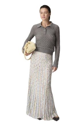 Missoni Flame Ribbed Viscose Long Skirt With Sequins in Green& Brown at Nordstrom, Size 40 It