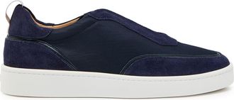 Aur&eacute;lien Leisure Panelled Suede Sneakers - Navy - 45 (IT45 / UK11)
