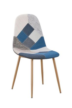 Regalos Miguel Sillas Comedor - Silla Teok Patchwork - Azul