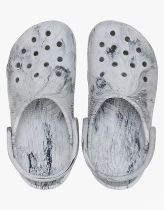 Crocs Womens Crocs 211583 WATERCOLOR MARBLED Womens Clogs Grey Swirl - Size: UK m6w7