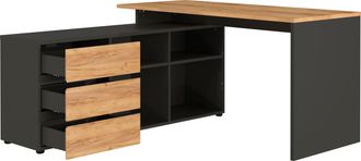 Germania Eckschreibtisch »GW-Lissabon Winkelschreibtisch« mit integriertem Sideboard, rechts oder links montierbar
