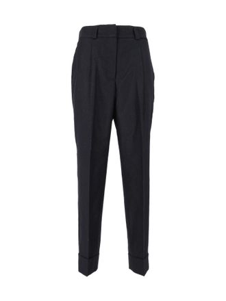 PESERICO Tailored Pleated High-Waisted Formal Pants