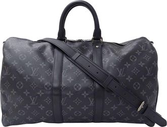 Louis Vuitton Black Monogram Eclipse Monogram Eclipse Boston Bag (Pre-Owned)