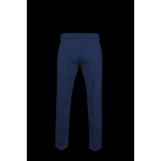 Moorer MenS Navy Tailored Cotton Trousers, Size 48