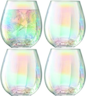LSA International Handgefertigte Tumbler-Gläser Pearl 425 ml (4 Stück)