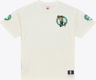 Mitchell & Ness Mens Mitchell & Ness Cream Boston Celtics Hardwood Classics Chainstitch Premium T-Shirt at Nordstrom, Size Xx-Large