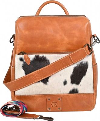 StS Ranchwear Womens Basic Bliss Cowhide Backpack In Brown