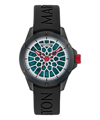Aston Martin Thrill Rim Mens Black Watch MTRR1F502 Silicone - One Size