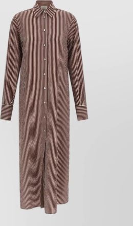 Le Twins striped cotton poplin midi shirt dress