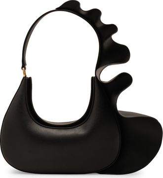 Cult Gaia Zoella Leather Shoulder Bag in Black at Nordstrom