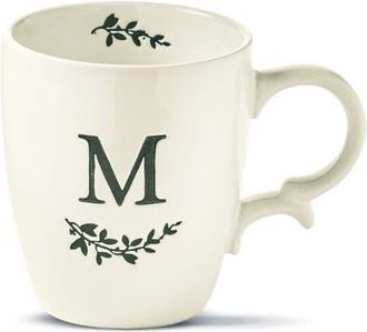 Tag Monogram M Ceramic Mug Dishwasher Safe Spring Drinkware in White at Nordstrom