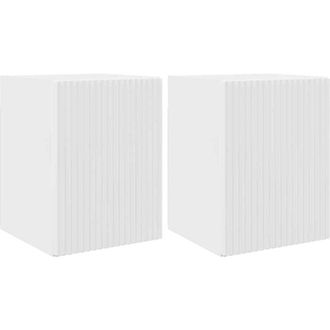 vidaXL Mueble De Tv Montado En La Pared 2 Pcs Brillante Vidaxl