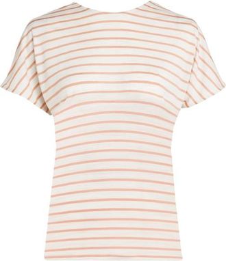 Icebreaker Drayden Reversible S/S Top Stripe Merinoshirt f&uuml;r Damen | wei&szlig;