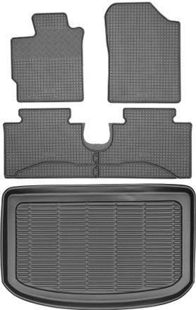 OEM Juego De Alfombrillas De Goma Para Coche Y Alfombrilla Para Maletero Para Toyota Yaris Iii Hatchback (2012-2019)