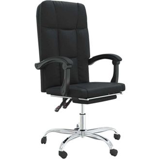 vidaXL Reclining Office Chair Black Faux Leather vidaXL