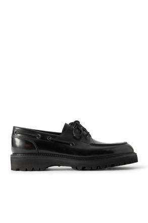 John Lobb Tide Glossed-Leather Boat Shoes