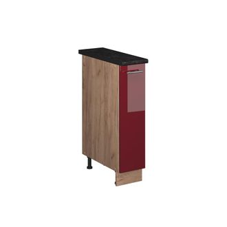Vicco Mueble De Botica Fame-line, Rojo Burdeos Alto Brillo/roble Dorado, 20 Cm, Et Antracita, Vicco