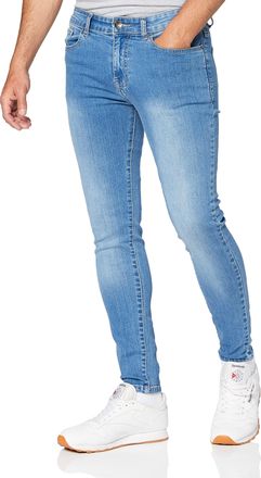 Enzo Jeans Mens Ez326 Skinny Jeans, Lightwash, 30W / 32L UK