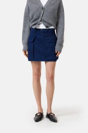 Closed Womens Cargo Denim Mini Skirt In Dark Blue