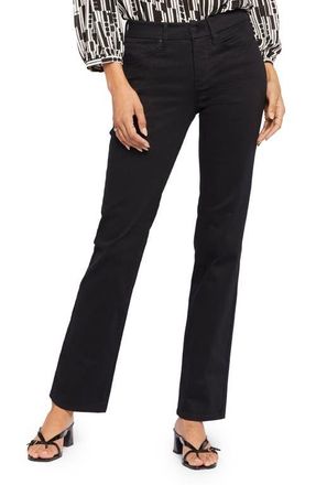 NYDJ Marilyn Waist Match Straight Leg Jeans in Black at Nordstrom, Size Medium