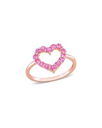 Rina Limor 10K Rose Gold 0.84 Ct. Tw. Pink Sapphire Heart Ring