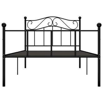 Berkfield Home Elegant Bed Frame Black Metal 100x200 cm