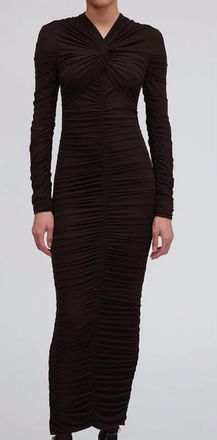 Ronny Kobo Derek Dress In Chocolate Brown