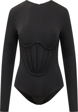 Versace Bodysuit met lange mouwen - Dames - Bodies - Zwart - L - Tops