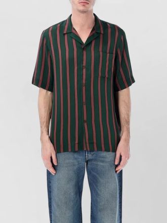 Dries Van Noten striped boxy viscose silk hawaiian shirt