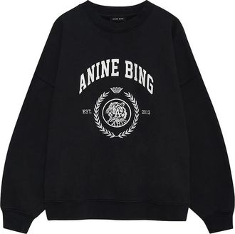 Anine Bing Miles Logo-print Cotton Sweatshirt