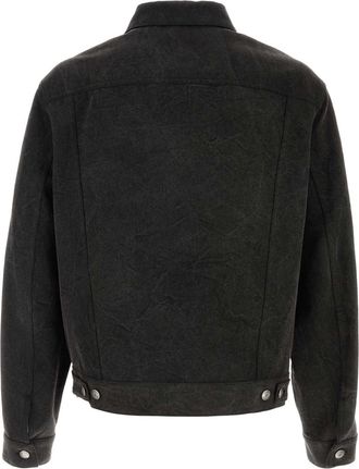 Alexander McQueen Mens Denim Jacket Gray Cotton