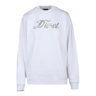 Diesel Sweatshirts, female, White, Size: XL Felpa