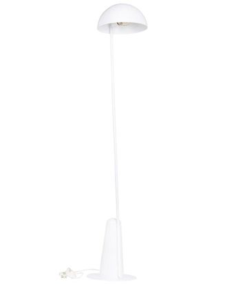 Eglo Eglo Aranzola 1 Light Floor Lamp With White Finish & White Metal Shade