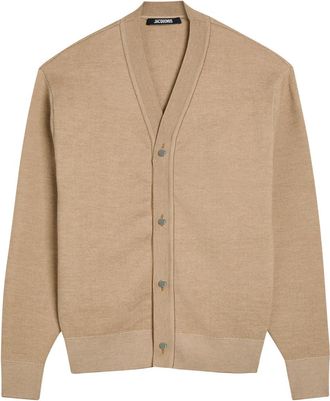 Jacquemus Le Cardigan Doppio Merino Wool-blend Cardigan - Beige - M