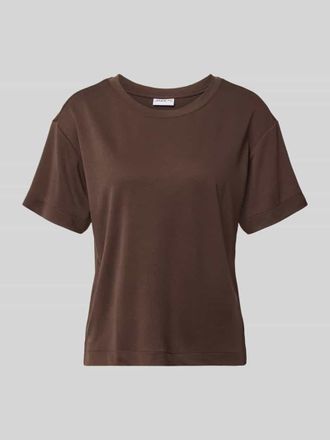 Jake*s Casual Regular Fit T-Shirt aus Modal-Mix in Dunkelbraun, Gr&ouml;&szlig;e XXL
