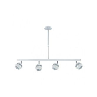 Fabrilamp Fabrilamp - Lampada a sospensione lineare dequattro luci Beethoven Bianco/Argento