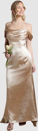 Coast Cowl Neck Bridesmaid Maxi Dress in Champagne at Nordstrom, Size 12
