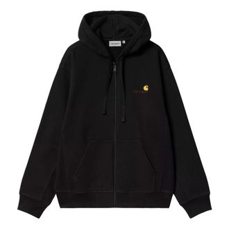 Carhartt Work in Progress Carhartt Wip, Zip-throughs, male, Black, Size: L Hooded American Script Jacket