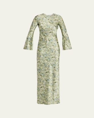 Veronica Beard Gemma Floral Long-Sleeve Maxi Dress