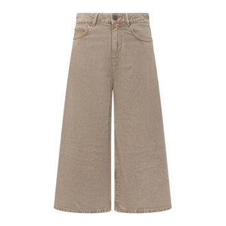 Pinko Burkina Bermuda - Dames - Loose Fit Jeans - Beige - W25 - Katoen - Jeans