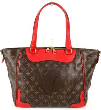 Louis Vuitton Tweedehands Canvas Louis Vuitton tassen - Dames - Vintage Schoudertas - Bruin - ONE Size - Vintage