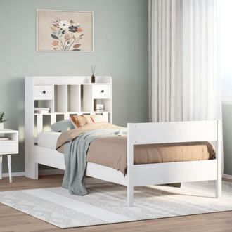 Berkfield Home Bookcase Bed without Mattress White 90x200 cm Solid Wood Pine