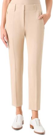 Akris Connor Khaki Ankle Pants in Beige at Nordstrom, Size 14