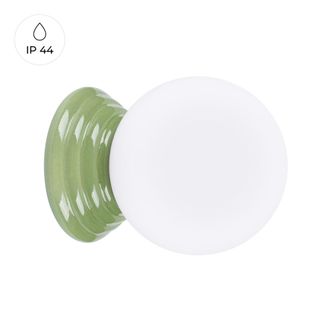 Sollux Lighting L&aacute;mpara de pared verde oliva cer&aacute;mica/vidrio vidriado alt. 12 cm