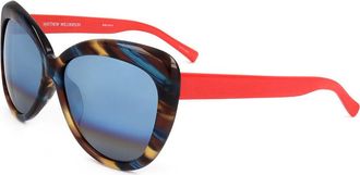 Linda Farrow MATTHEW WILLIAMSON MW129 C13 Womens Sunglasses Blue Size 62