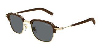 Montblanc MB0390S Asian Fit 005 Mens Sunglasses Gold Size 50